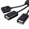 3-в-1 Micro USB Хаб OTG Штекер на Гнездо Двойной USB 2.0 Адаптер Кабель для Samsung