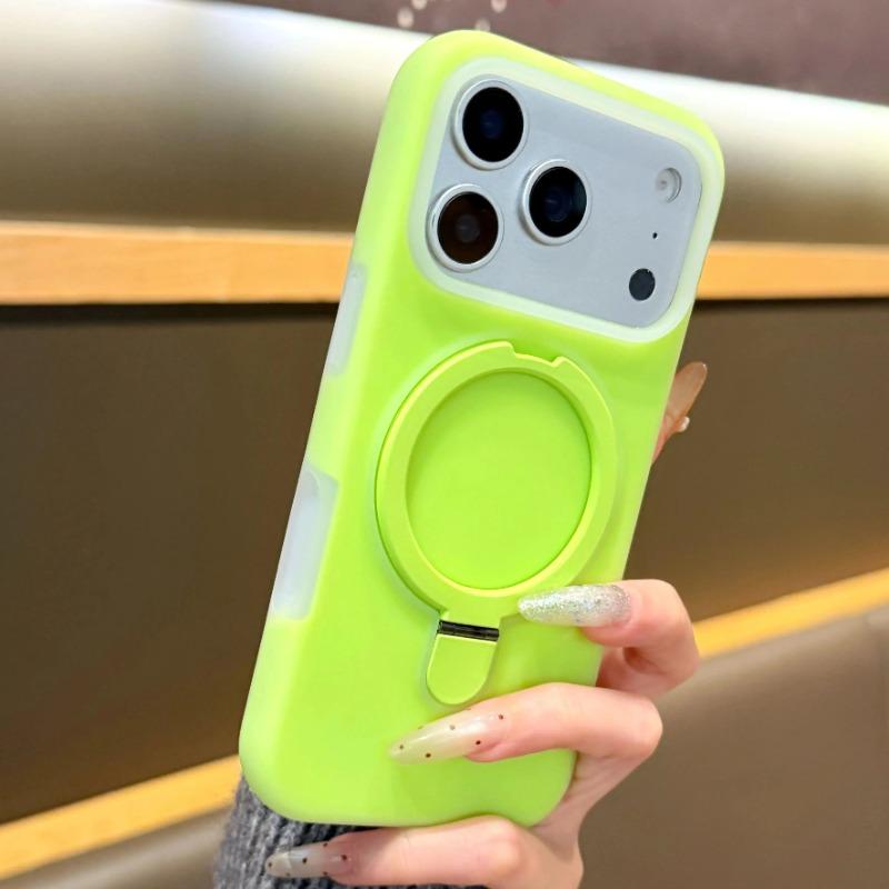 Силиконовый чехол-подставка Jelly Neon для Magsafe для iPhone 17 16 15 14 13 Pro Max, держатель для беспроводной зарядки, противоударная крышка