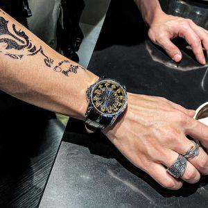 Luxurious and Elegant Men's Watch, Twelve Knights of the Round Table Watch, Wormhole Concept Non-Mechanical Watch for Men, Niche Brand