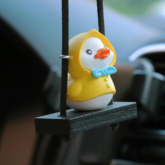 Желтая утка автомобильный кулон из смолы экологически чистый веселый безопасный милый автомобильный кулон украшение интерьера