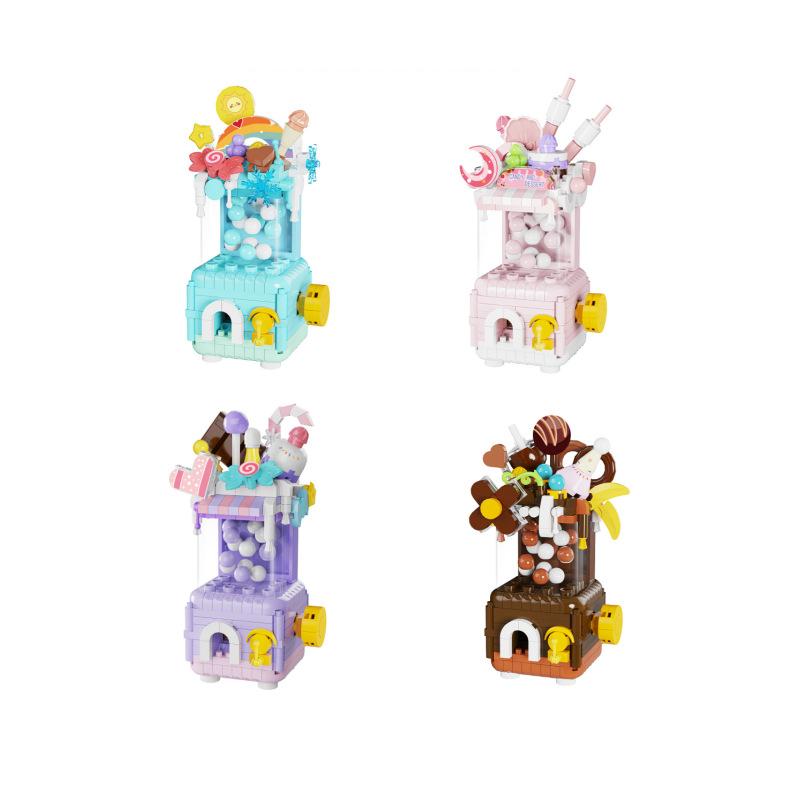 Idea Small Ufo Catcher Micro Diamond Block Grab Machines Building Brick Dessert Snacks Candy Construction Toys For Kids Gift