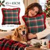 Comfortable Support Christmas Throw Pillow Cover Christmas Cushion Case Sofa Couch Living Room