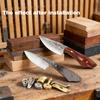 Универсальный заготовка лезвия из дамасской стали для DIY, полуфабрикат для изготовления ручного маленького прямого ножа для фруктов