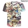 Футболка с 3D-принтом Леви Аккермана из «Атаки титанов», Высококачественный полиэстер, Короткий рукав, Модная уличная одежда, Повседневная