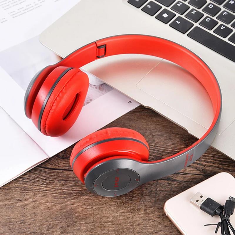 Беспроводные наушники P47 Bluetooth 5.0 Складные HIFI Стерео Бас для Музыки Игр Детские Девочка Наушники для iPhone XiaoMi