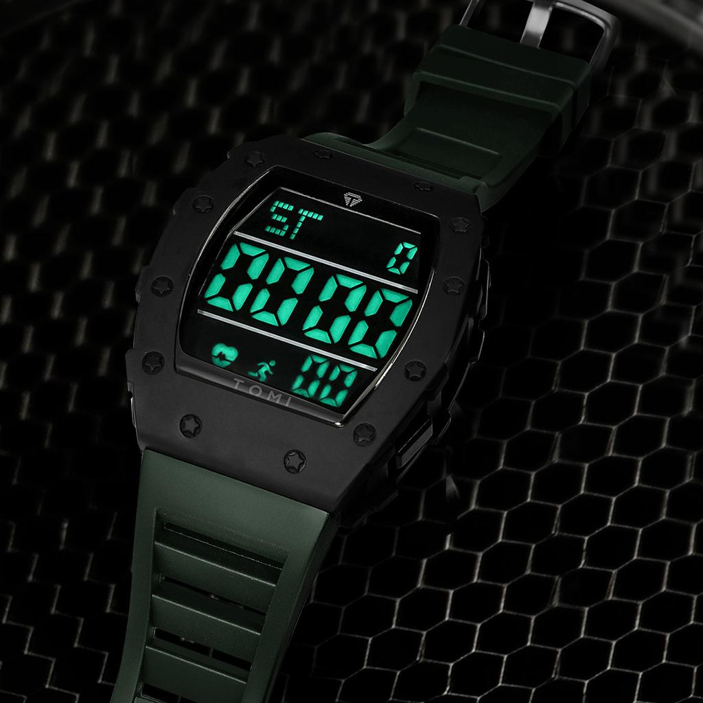 Спортивные мужские часы, простые большие цифровые электронные часы, студенческие модные многофункциональные мужские часы с кнопками