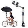 Winova Bicycle Umbrella Rotation Height Foldable Umbrella Stand with Double Fastening Umbrella Compatible with Sun and Rain Electric and Wheelchairs