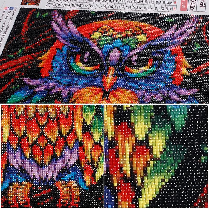 5D DIY Алмазная картина 30x40 см Животное Вышивка крестом Полный круглый дрель Милая вышивка Сова
