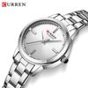 Женские кварцевые часы CURREN 9094, Маленький циферблат, Стальной браслет, Инкрустация стразами, Корейский стиль моды.