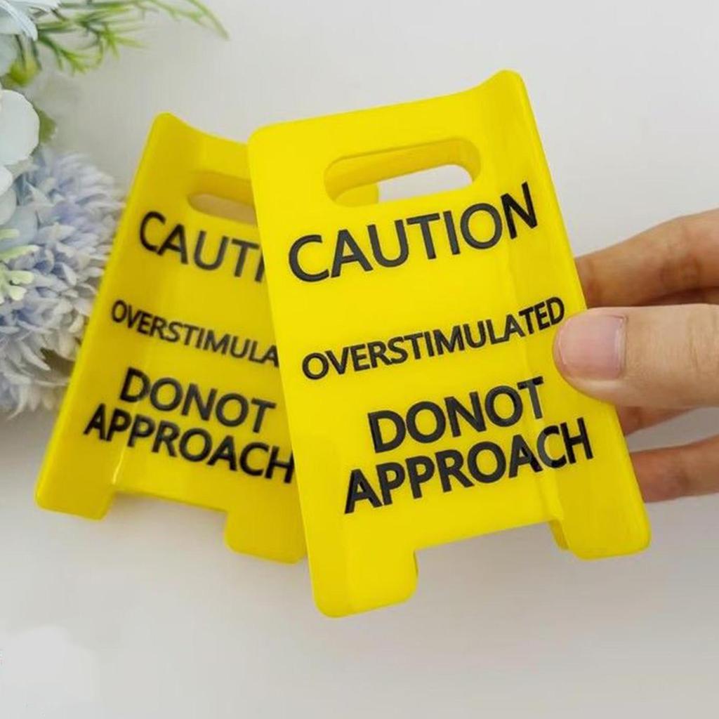 Caution Overstimulated Hair Clip 3.94 Inch Anti-Slip Hairstyling Supplies Strong Hold Hair Clips For Women Girls Students