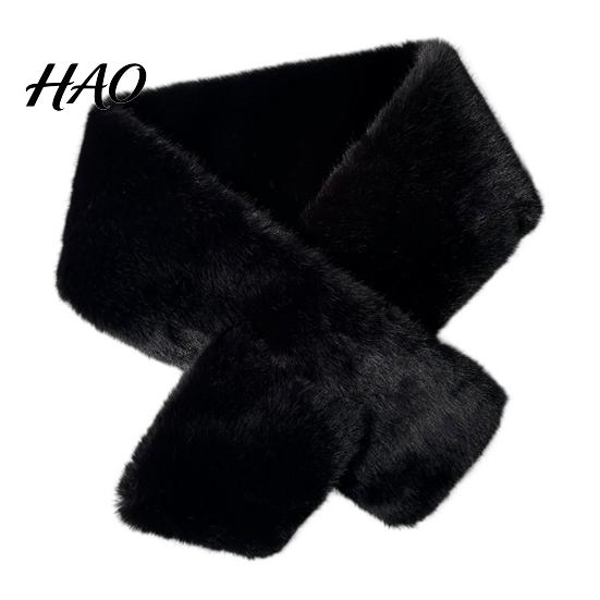 Soft Plush Shawl for Women Imitation Mink Fur Scarf, Thickened Neck Faux Warmer Warmer, Cold Weather Elegant Wrap Accessory Winter Skin Friendly