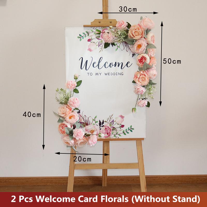 Креативный знак, угловой цветочный декор, свадебный цветочный реквизит, приветственная открытка, цветочная гирлянда, букет цветов