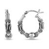 S925 Sterling Silver Jewelry Oxidized Balinese Click Top Hoop Earrings for Girls Women And Girls