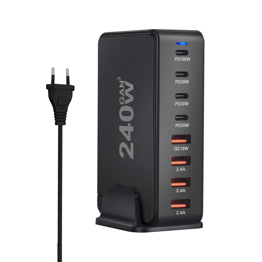 268 Вт 240 Вт настольное зарядное устройство GaN Quick PD 8 портов USB Type C США ЕС Австралия Великобритания адаптер для мобильного телефона ноутбука ПК док-станция для зарядки