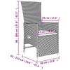 3 Piece Garden Dining Set with Cushions Beige Poly Rattan