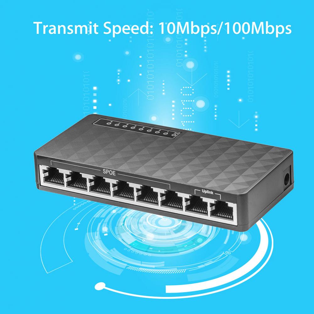 10/100 Мбит/с 8-портовый настольный Fast Ethernet LAN RJ45 сетевой коммутатор концентратор адаптер маршрутизатор для PS 3