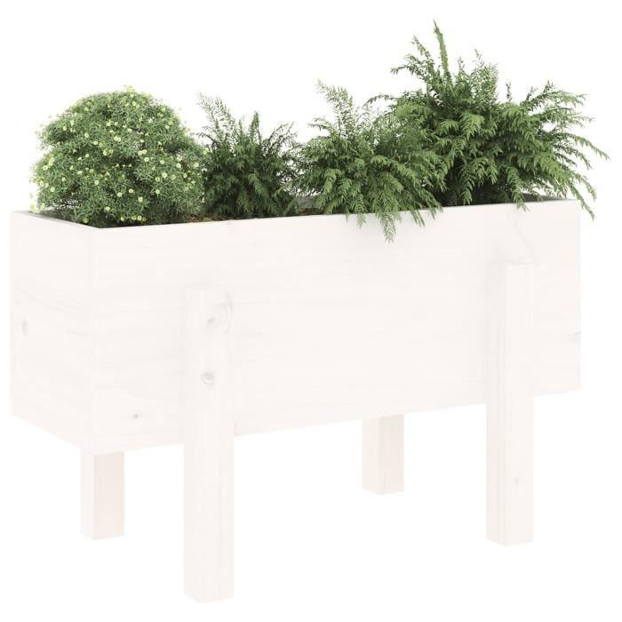 VidaXL Planter White 62x30x38 Cm Solid Pine Wood 825178