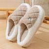 Cotton Slippers for Women, Autumn and Winter Couple's Thick-soled Indoor Household Warm Anti-slip Fluffy Cotton Shoes for Men