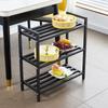 Miling Скандинавская 3-ярусная передвижная кухонная полка для хранения