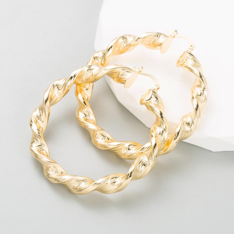 Изящные креативные серьги, модные индивидуальные спиральные геометрические украшения для ушей