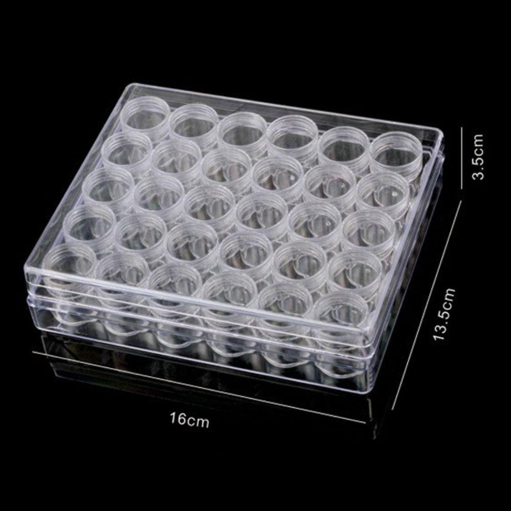 Round Shape Bead Storage Box Clear Beads Organizer New Transparent Bottles Bead Storage
