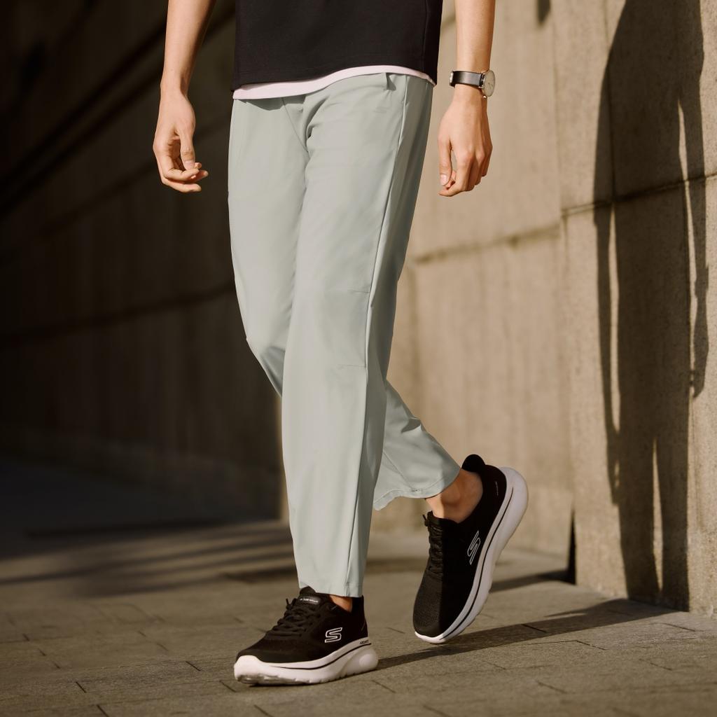 Skechers SS26 Однотонные Быстросохнущие Дышащие Вязаные Спортивные Штаны Мужские брюки P226M047-04H0