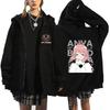 Горячее Аниме Семья Шпиона Принт Толстовка с Капюшоном на Молнии Модная Женская Мужская Толстовка на Молнии Повседневный Флисовый Топ с Длинным Рукавом Куртка Пальто