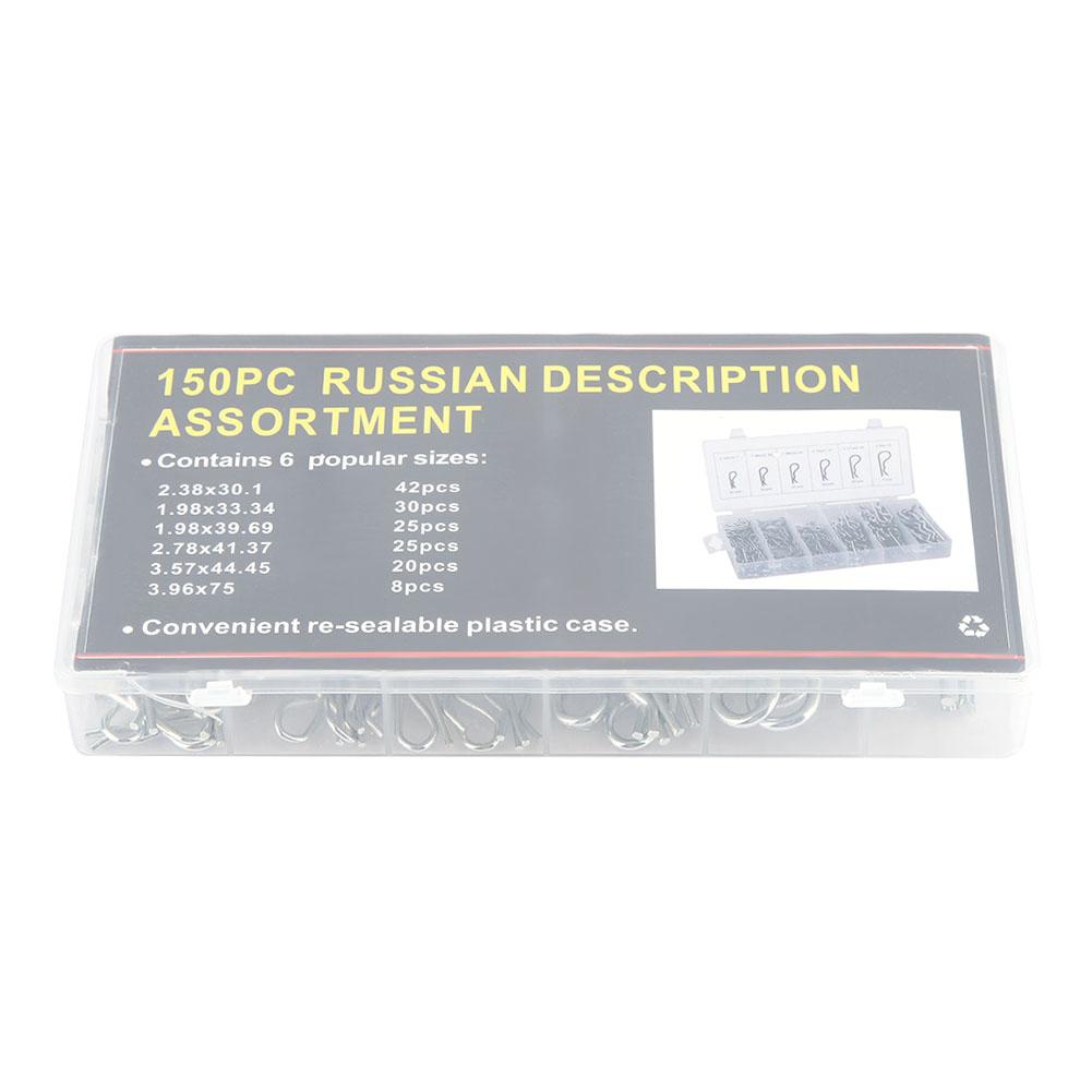 150 шт. углеродистая высокопрочная сталь R-типа волновая карта шпилька защелка болт шплинт