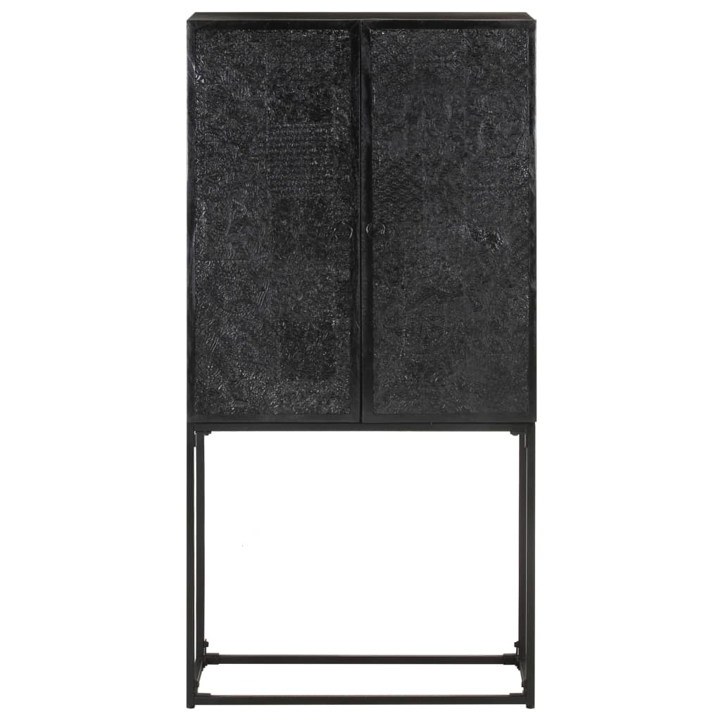 Sideboard Black 60 x 30 x 120 cm Solid Acacia and Mango Wood
