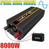 Pure Sine Wave Inverter DC 12V To AC 220V 50Hz 8000W 6000W 4000W 3000W Voltage Transformer Power Converter Solar Car Inverter