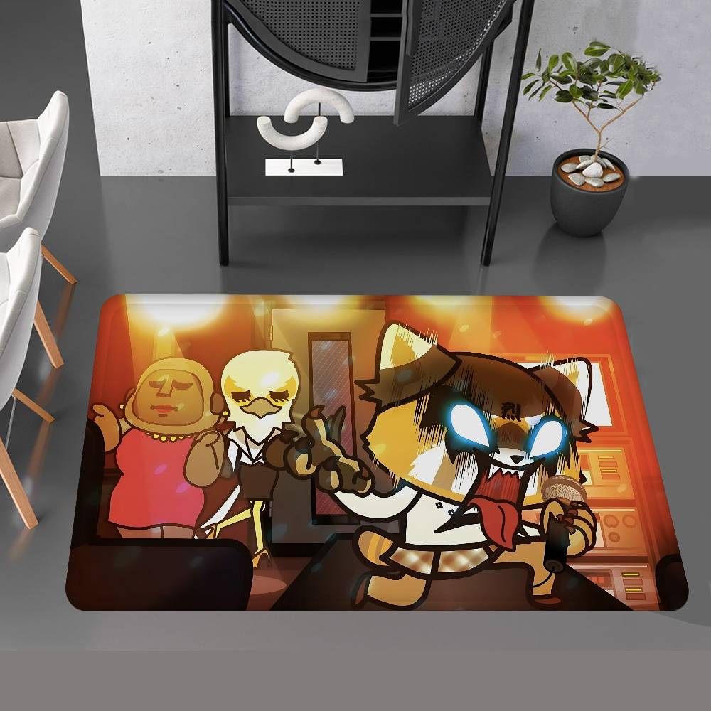 Anime Aggretsuko Cute Kitchen Mat Kids Room Bedroom Decoration Balcony Anti-Slip Doormat Living Room Alfombra