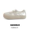 8 Cold Sticky Shoes Women's Summer Breathable Low-top Thick-soled Satin Sports Leisure Thick-soled Leisure