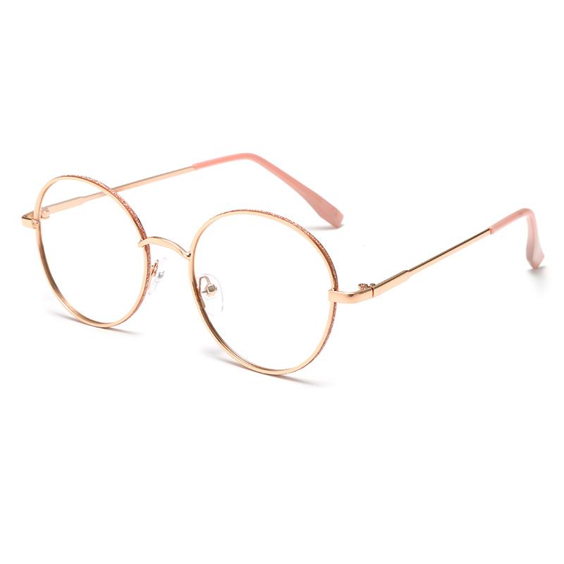 Fashion Vintage Men Women Metal Frame Glasses Photochromic Retro Oversized Round Circle Eyeglasses Outdoor Driving Eyewear