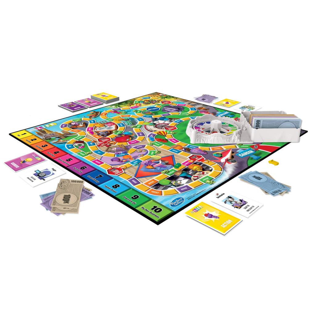 Hasbro THE GAME OF LIFE English Version The Game of Life Enjoy English Lessons While Playing