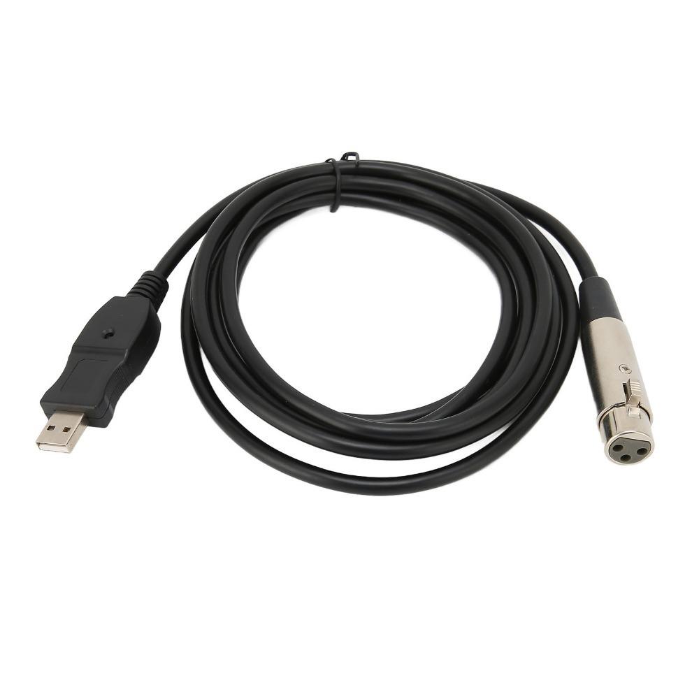 Plug and Play Microphone Converter Cable 9.8ft USB Mic Cable Musical Instrument Recording