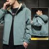 Men's Coat New Spring Korean Style Trendy Work Tops Handsome Casual Slim Hooded Jacket Men's Clothing