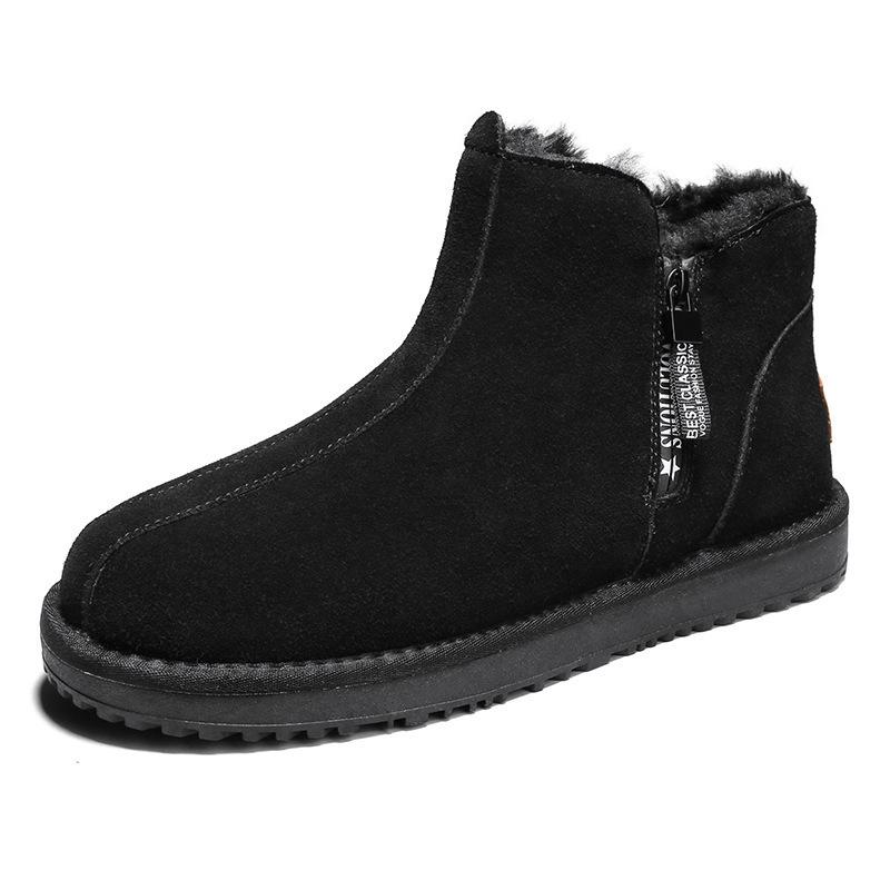 Зимние северные теплые кожаные зимние ботинки летняя мужская мода высокие бархатные хлопковые туфли для отдыха на природе повседневная модная обувь
