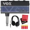 VOX amPlug3 MODERN BASS Headphone Amplifier, Headphones, Cloth, and AAA Batteries (4-Piece Set)