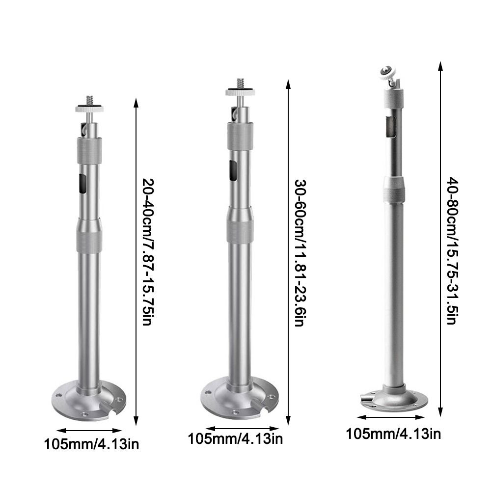 20-40cm Monitor Telescopic Bracket Aluminum Alloy Wall Mounted Stand Extension Monitoring Pole