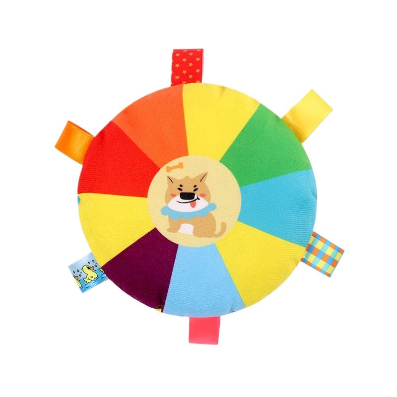 Интерактивная игрушка-мяч для собак для тренировок жевателей, декомпрессия, устойчивая к укусам, плюшевая ручка, игрушки для собак с колокольчиками, товары для домашних животных