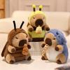 Cute Capybara Cosplay Bee,Dinosaur,Pig,Rabbit,Shark,Cockroach Doll 20cm Capybara Plush Toy Nose Pull Line Doll Kid Birthday Gift