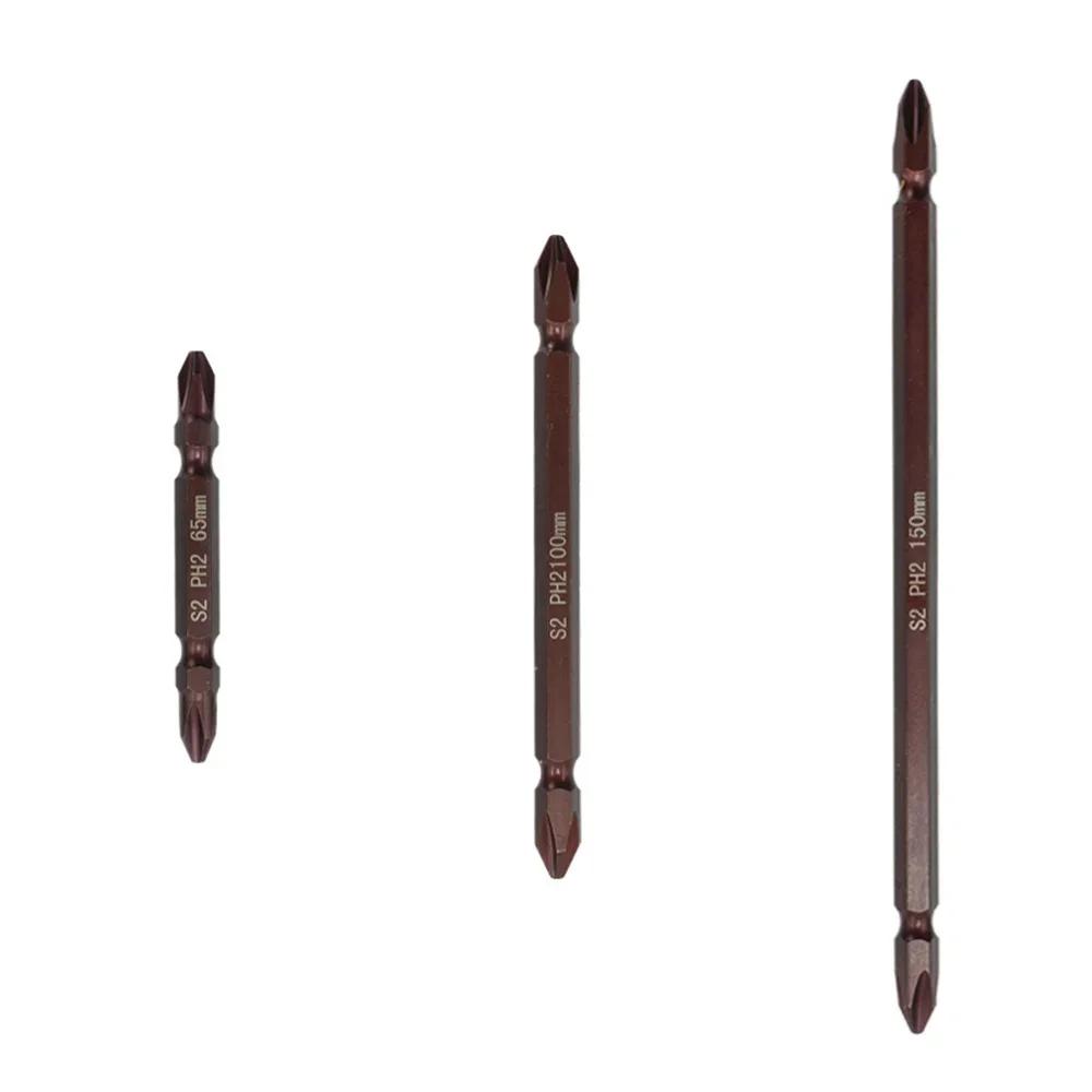 10PCS S2 Alloy Steel PH2 Double Head Screwdriver Bits 65mm 100mm 150mm Magnetic High Hardness Electric Drill Accessories