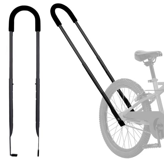 Children Bike Safety Trainer Handle Non-slip Sponge Wrapped Heavy Duty Kids Cycling Learning Bike Balance Push Bar Bike Accessories