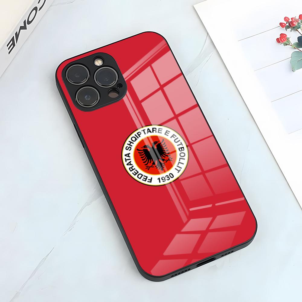 Albania Albanians Flag Phone Case For IPhone 17 Pro Max 15 Pro 16 14 Plus 12 13 Mini 11 Pro Shockproof Glass Cover