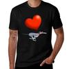Stolen Heart - blue hound T-Shirt Basic Solid Color Casual Tee Shirt
