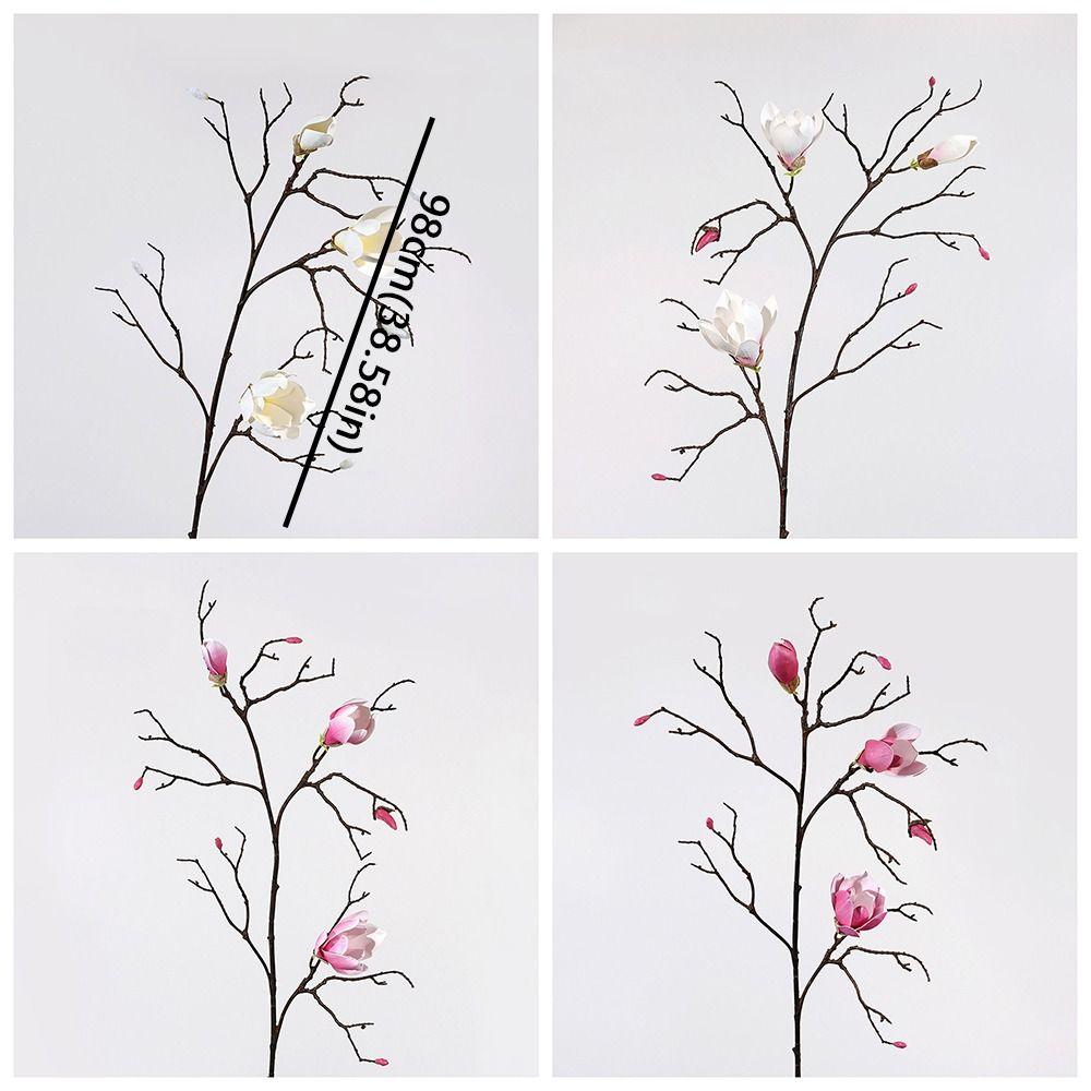 Real Touch Simulation Big Magnolia Large Artificial Orchid Fake Silk Flower  Table Decoration