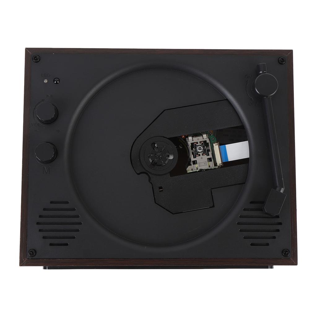 Портативный Bluetooth CD-плеер с дистанционным управлением в стиле ретро, CD-плеер с двумя стереодинамиками для