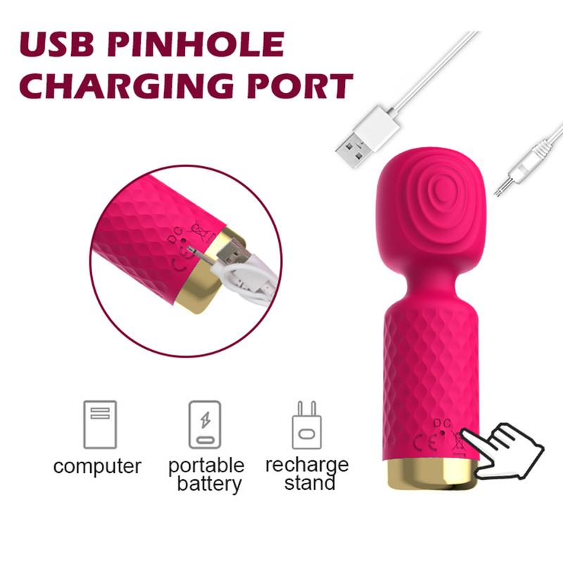 Mini Vibrator with Female Clitoris Stimulator Sex Toys for Womans AV Magic Wand for Adult 18 Masturbator Siliconen Dildo Erotic