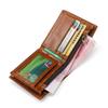 New First Layer Leather for Wallet RFID Multifunctional Mens Wallet  Retro Oil Wax Men's Leather Wallet Men's Gifts