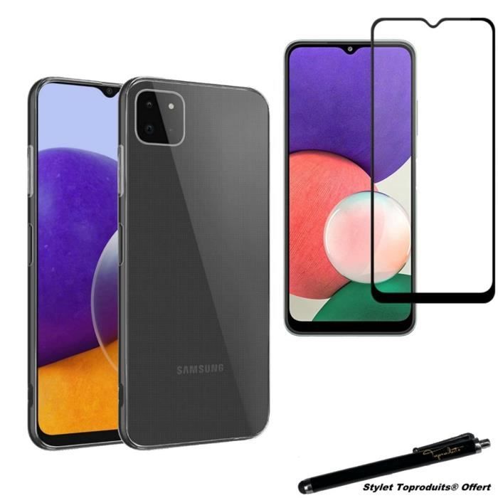 Protective Case - Toproduits® - Galaxy A22 5G - Transparent - Tempered Glass - Flexible